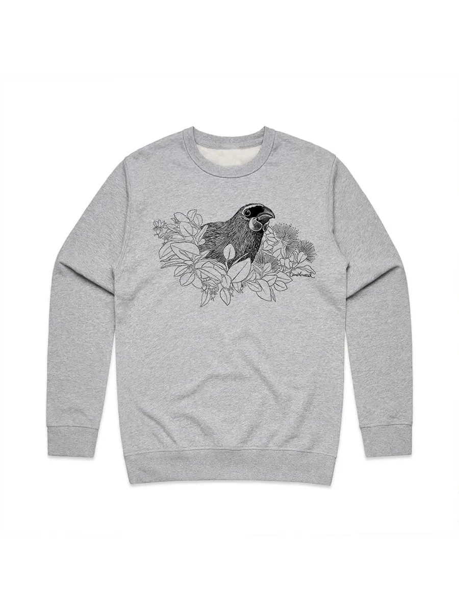 Simple bird and plant pattern versatile casual sports shirt