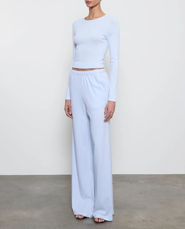Cotton New Classic L/S Tee Pale Blue