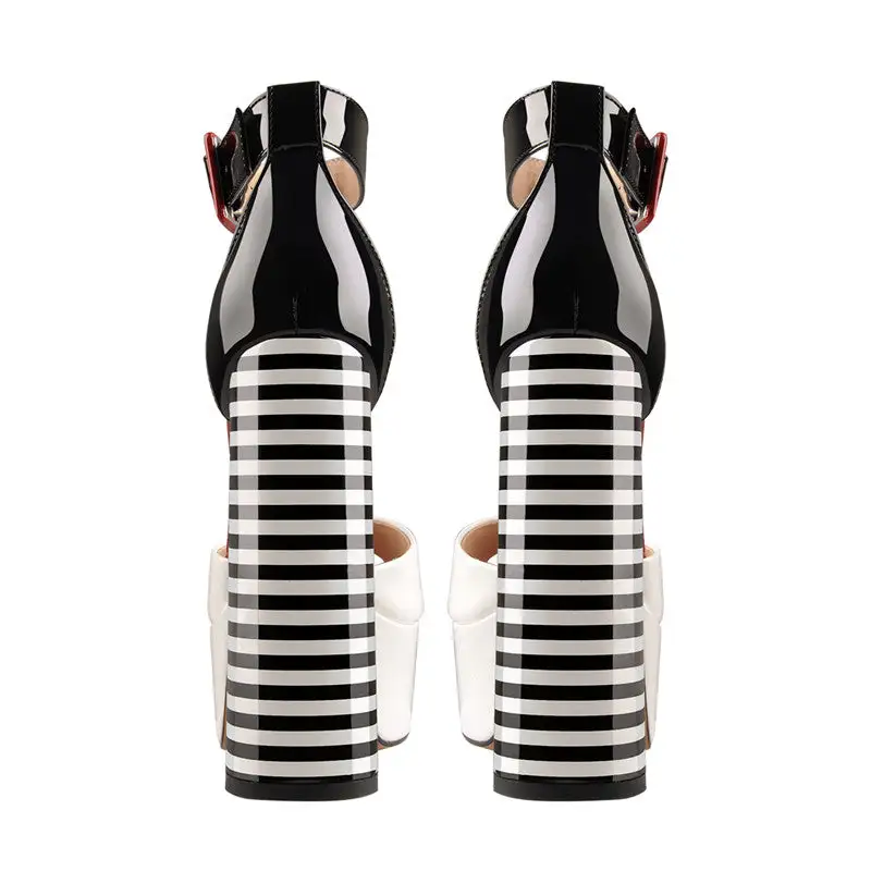 Platform Peep Toe Ankle Chunky Sandals