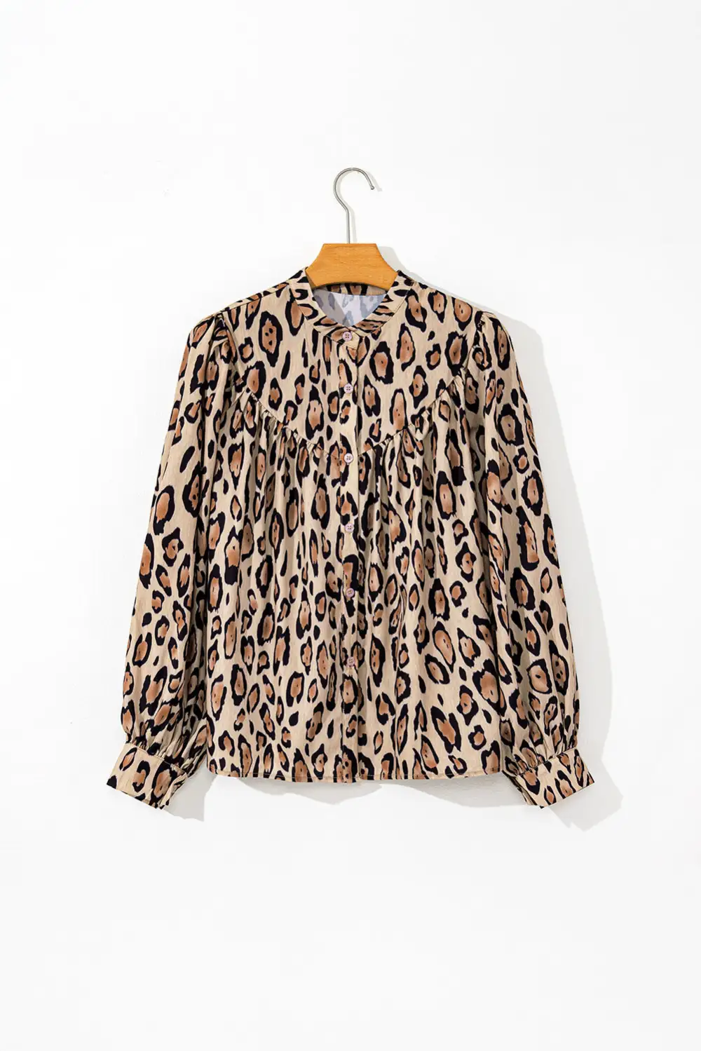 Leopard Print Loose Fit Blouse