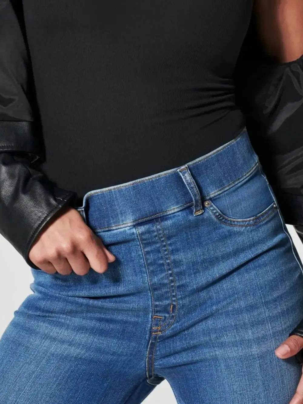 High Waisted Flared Plus Denim Jeans