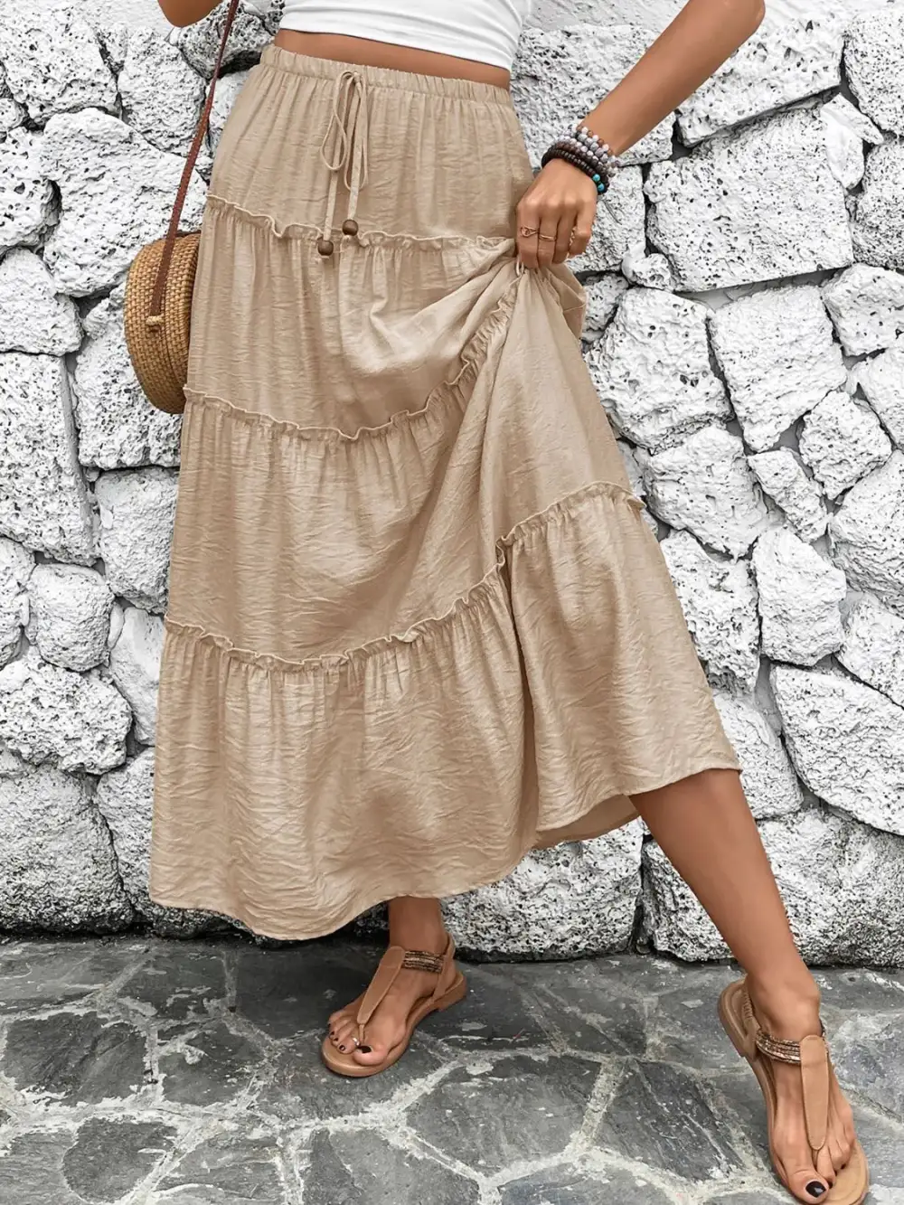 Sleek Frill Tiered Skirt