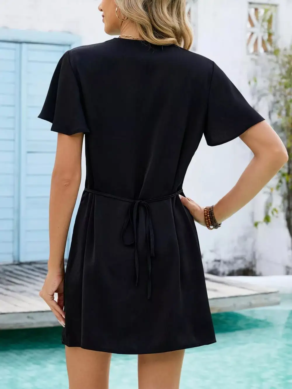 Flutter Sleeve Mini Dress
