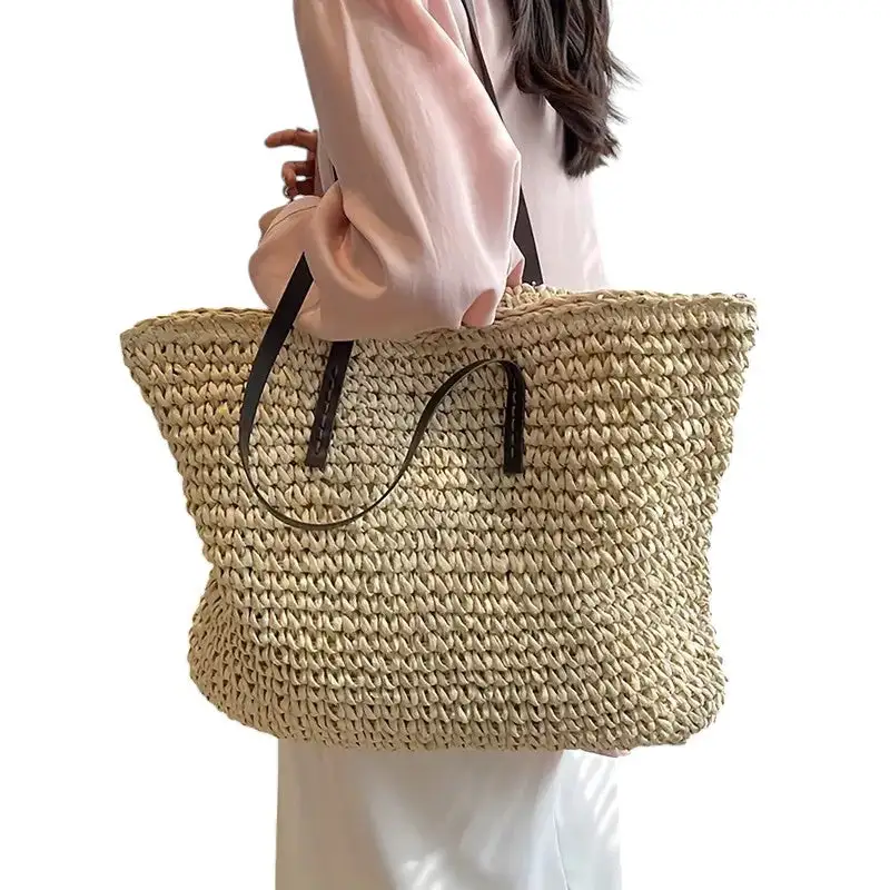 Woven Snap Front Tote Bag
