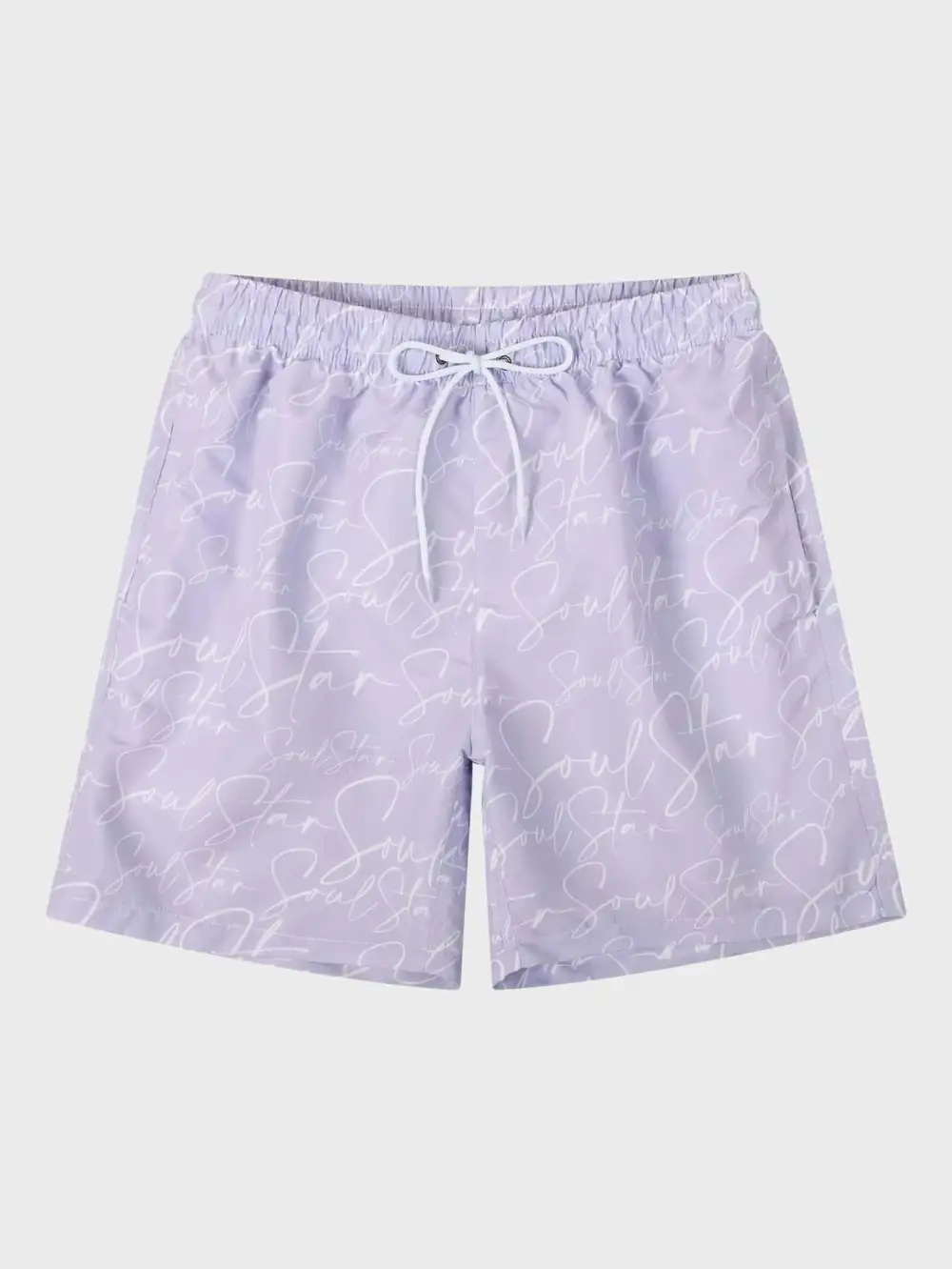 Men's Letter Print Drawstring Beach Shorts