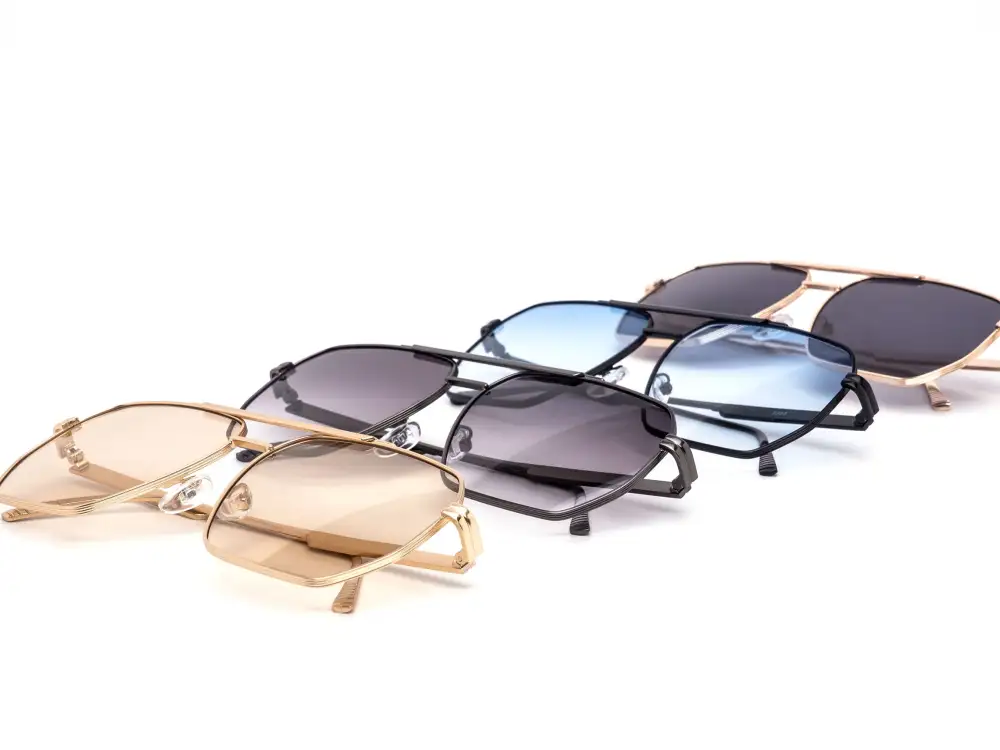 12-Pack Retro Metal Aviator Gradient Sunglasses