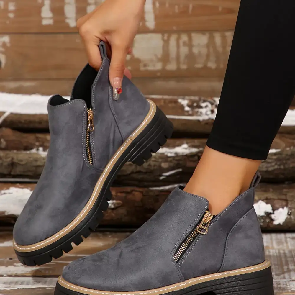 Side Zip Ankle Boots