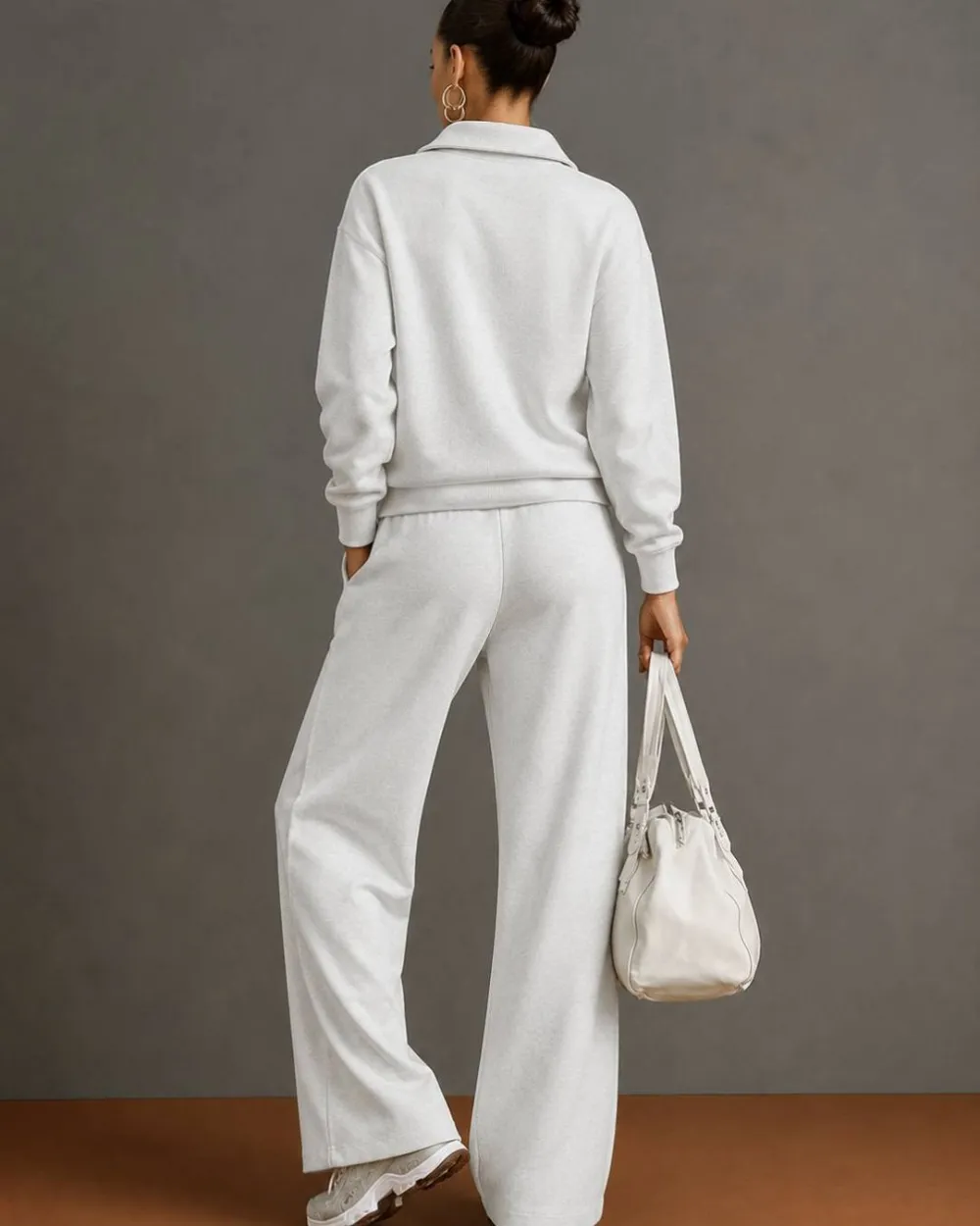 Half-Zip Sweatshirt and Pants Set
