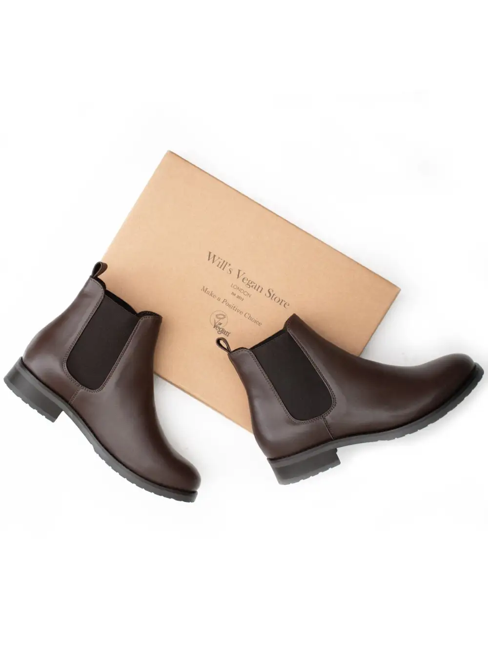 Women's Streamlined Casual Water Resistant Vegan Leather Chelsea Boots