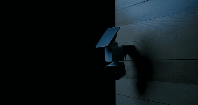 Demonstration of the nighttime spotlight turning on