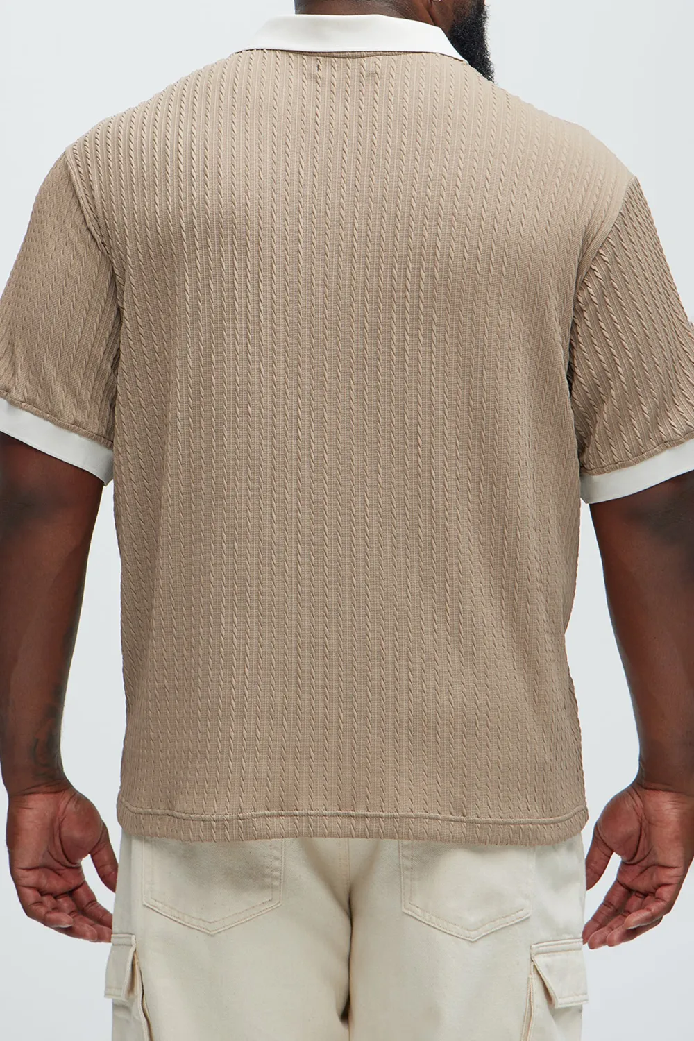 Color Block Textured Polo