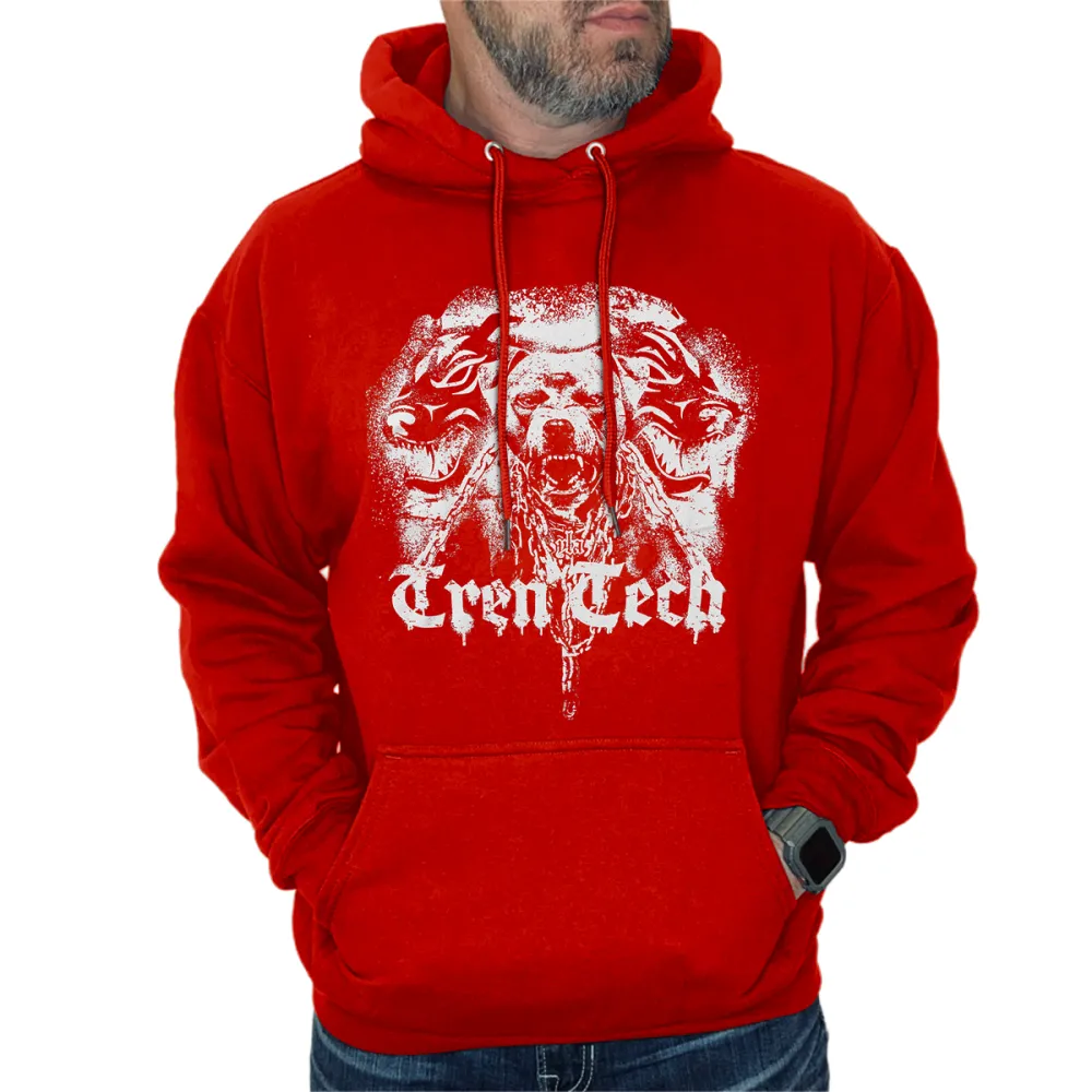 Fierce Bulldog Print Hooded Sweatshirt