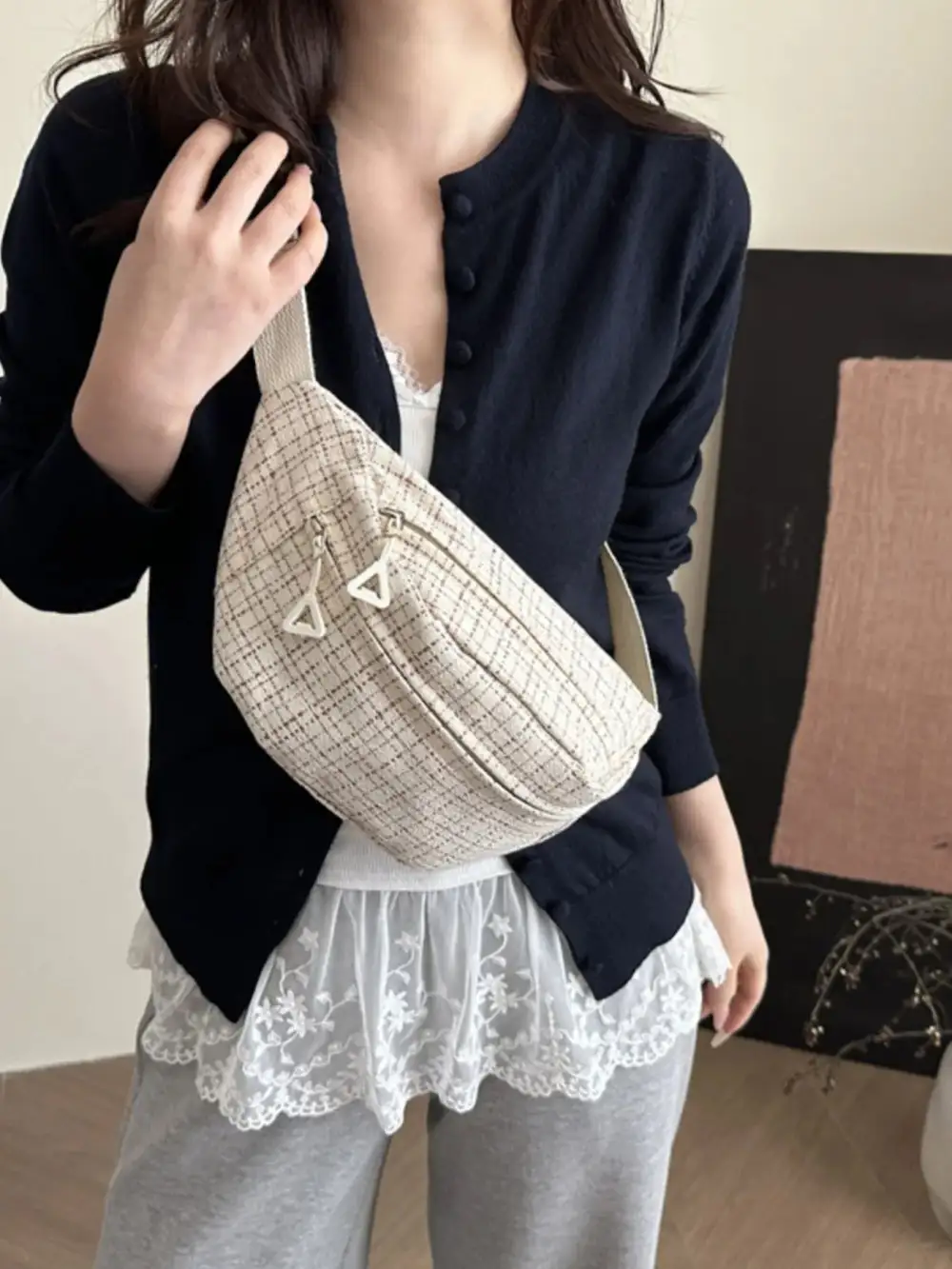 Plaid Crossbody Bag