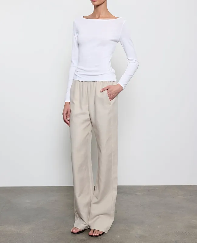 Cotton  Boatneck White
