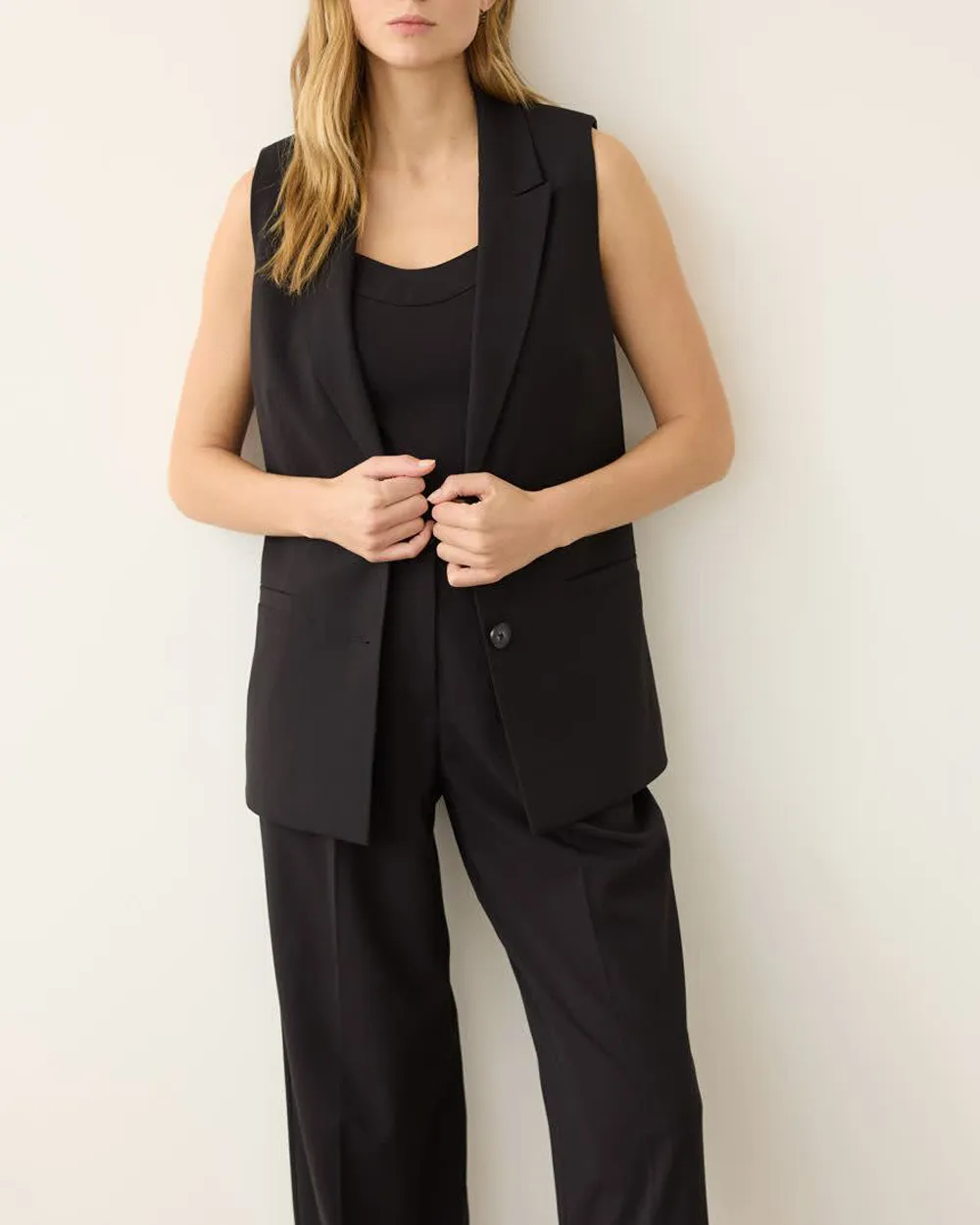 Long Sleeveless Vest Elegance