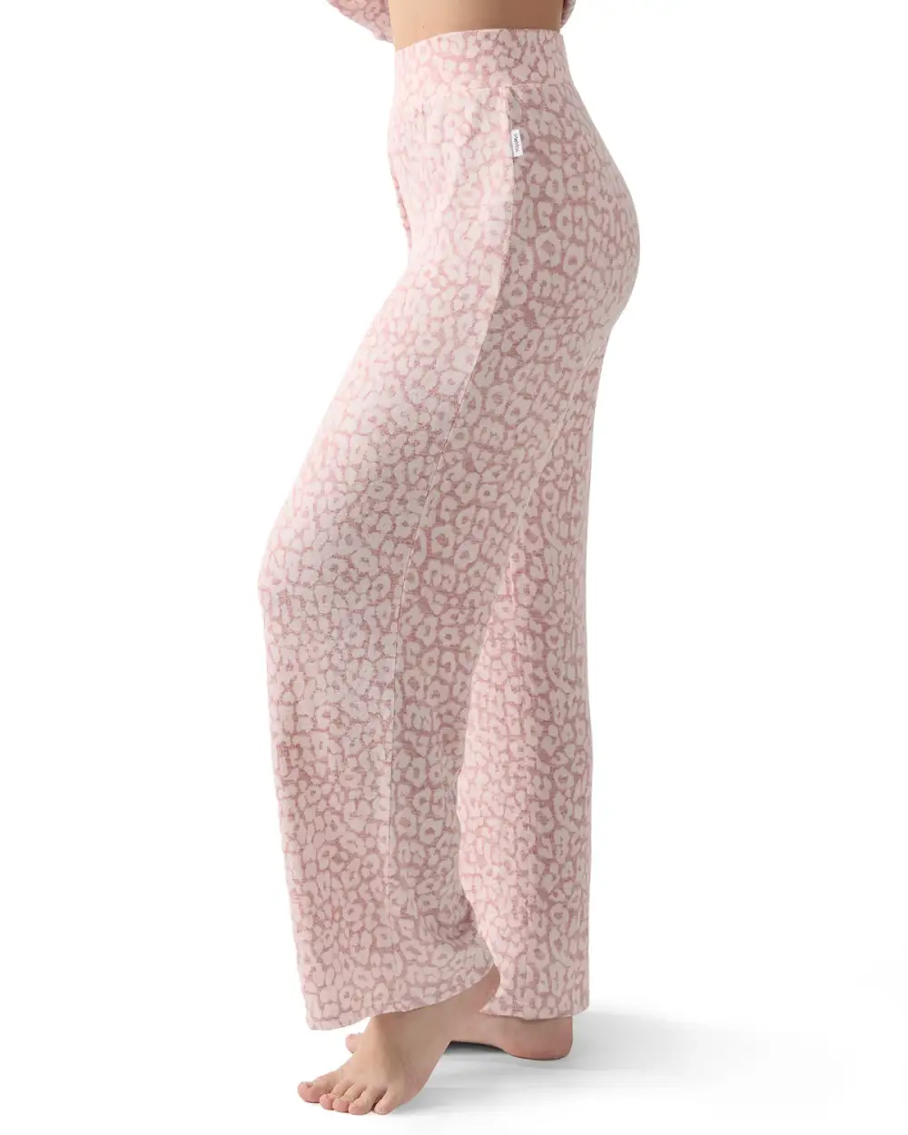 S Soft And Cozy Allover Leopard Print Lounge Pants