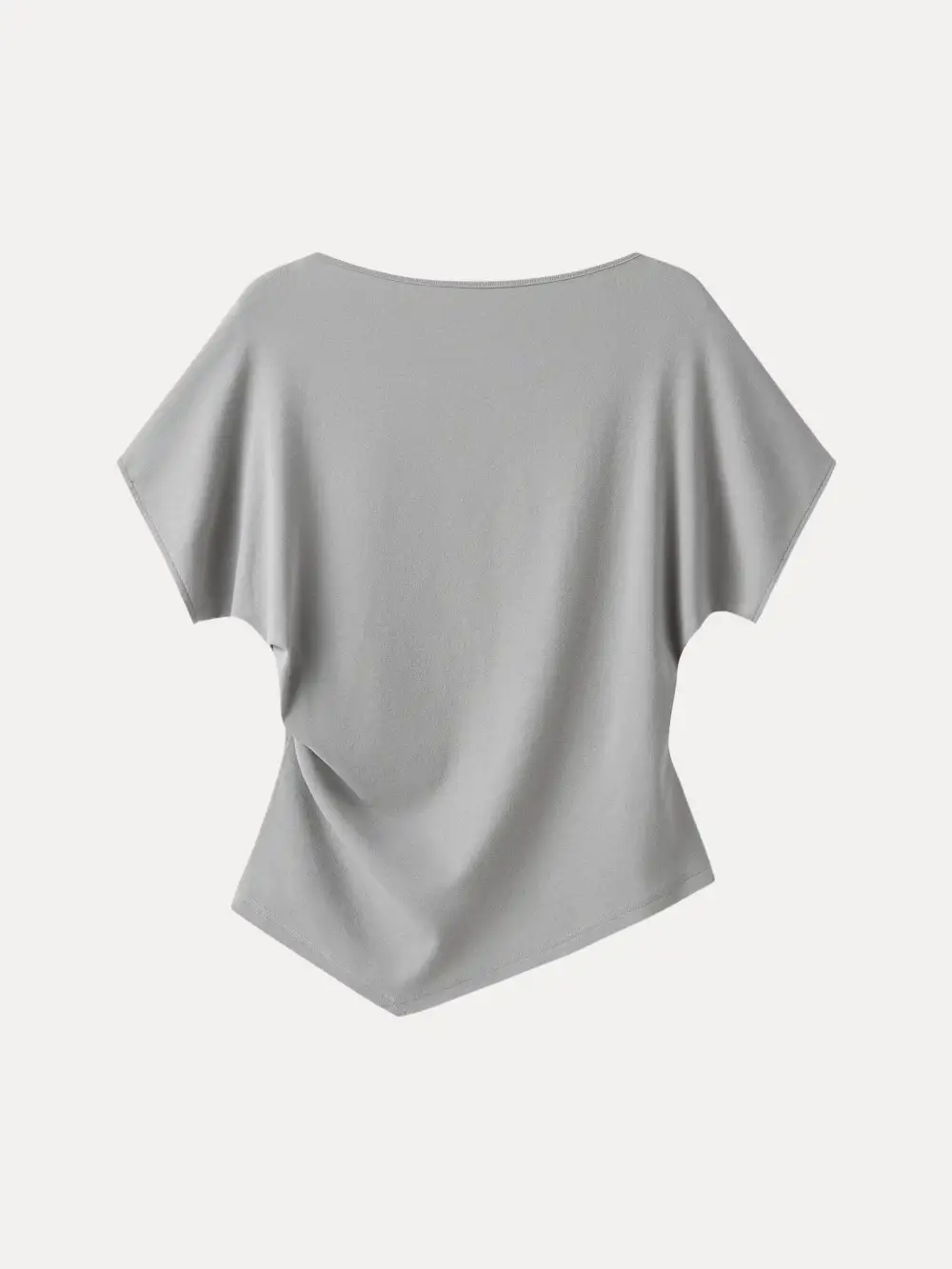 Cotton Lyocell Boatneck Angled Summer Tee