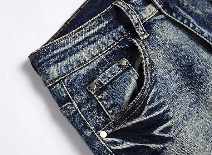 Men’s Ripped Denim Shorts – Stretch – Distressed Street Style