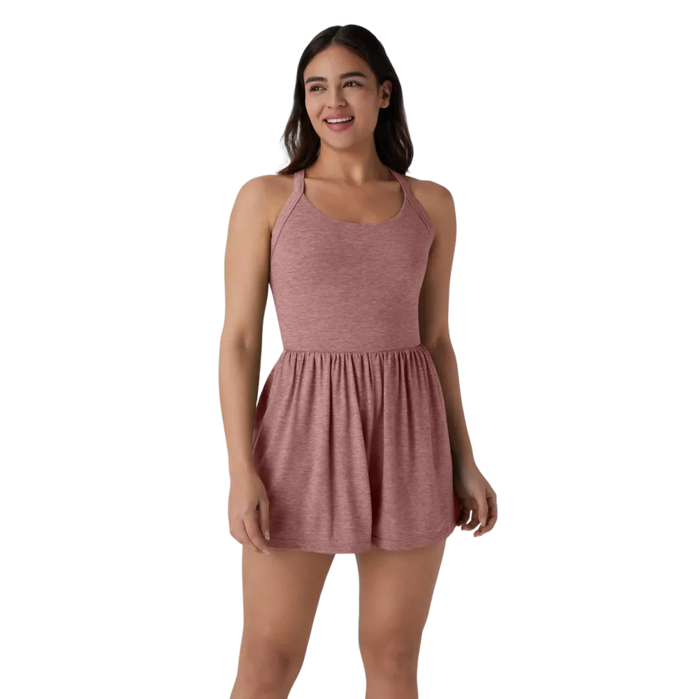 Women’s Backless Twisted Romper – 2-in-1 with Pocket
