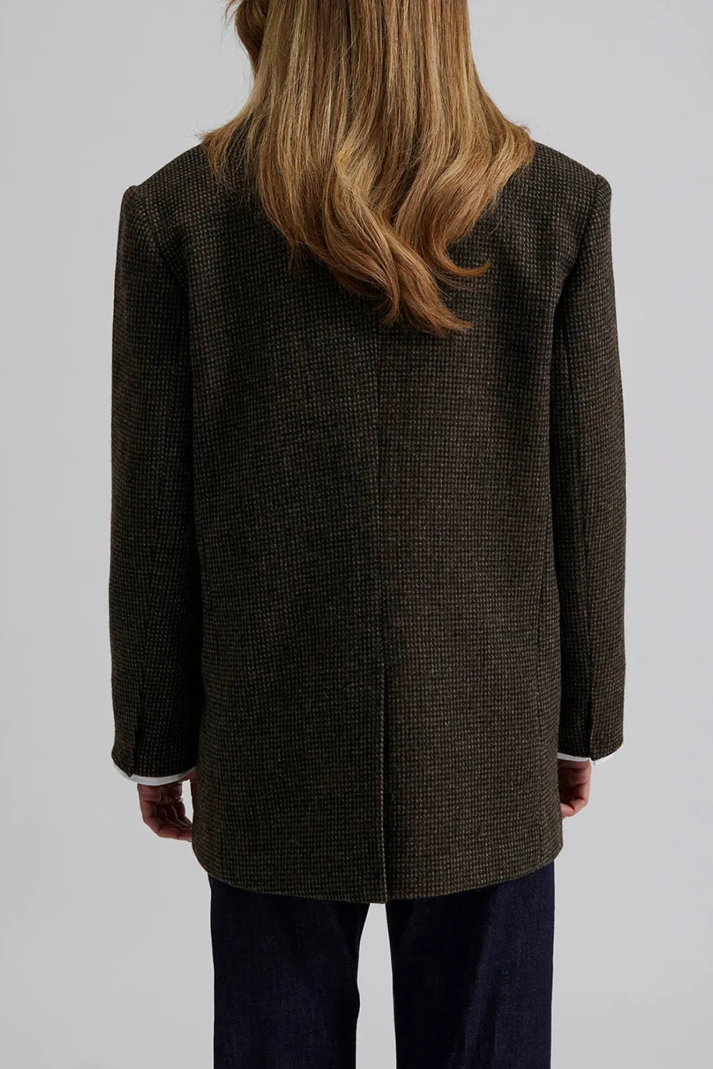 Tweed Style Single Breasted Jacket