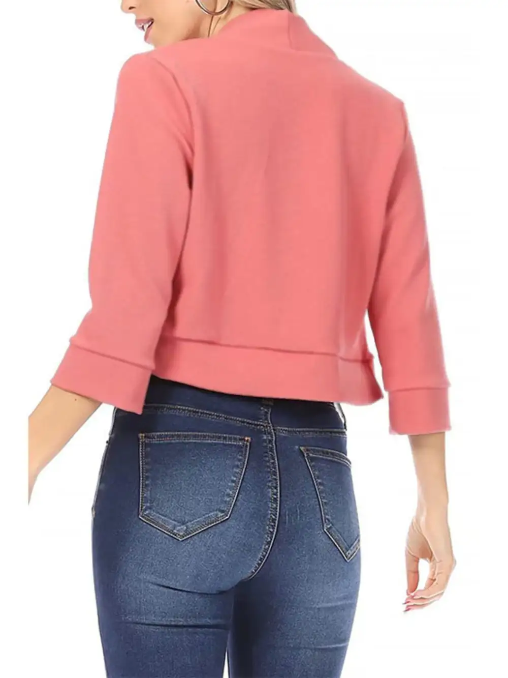 Open-Front Cropped Blazer