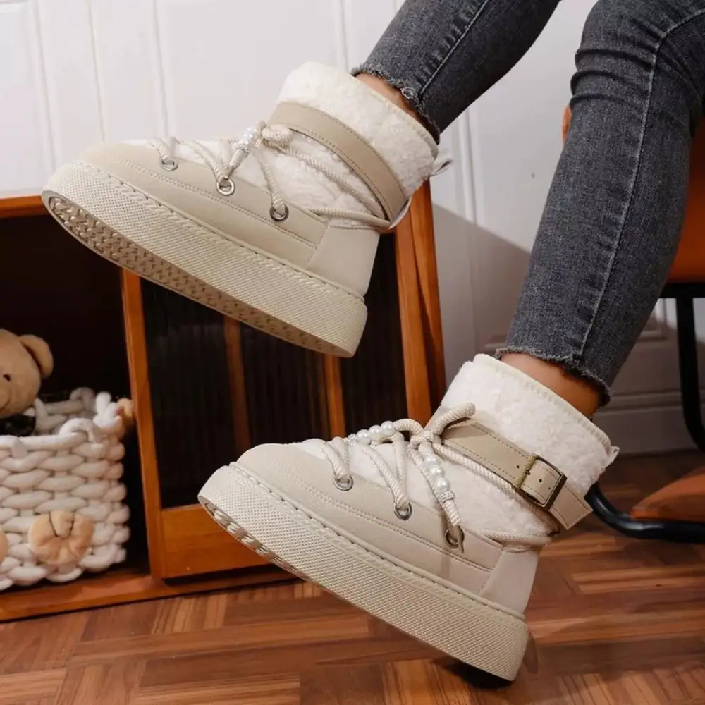 Refined Lace Up Platform Boots
