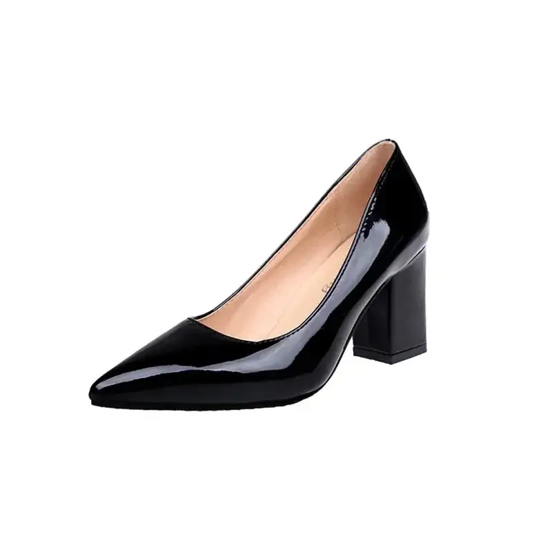 Patent Leather Pointed-Toe Pumps