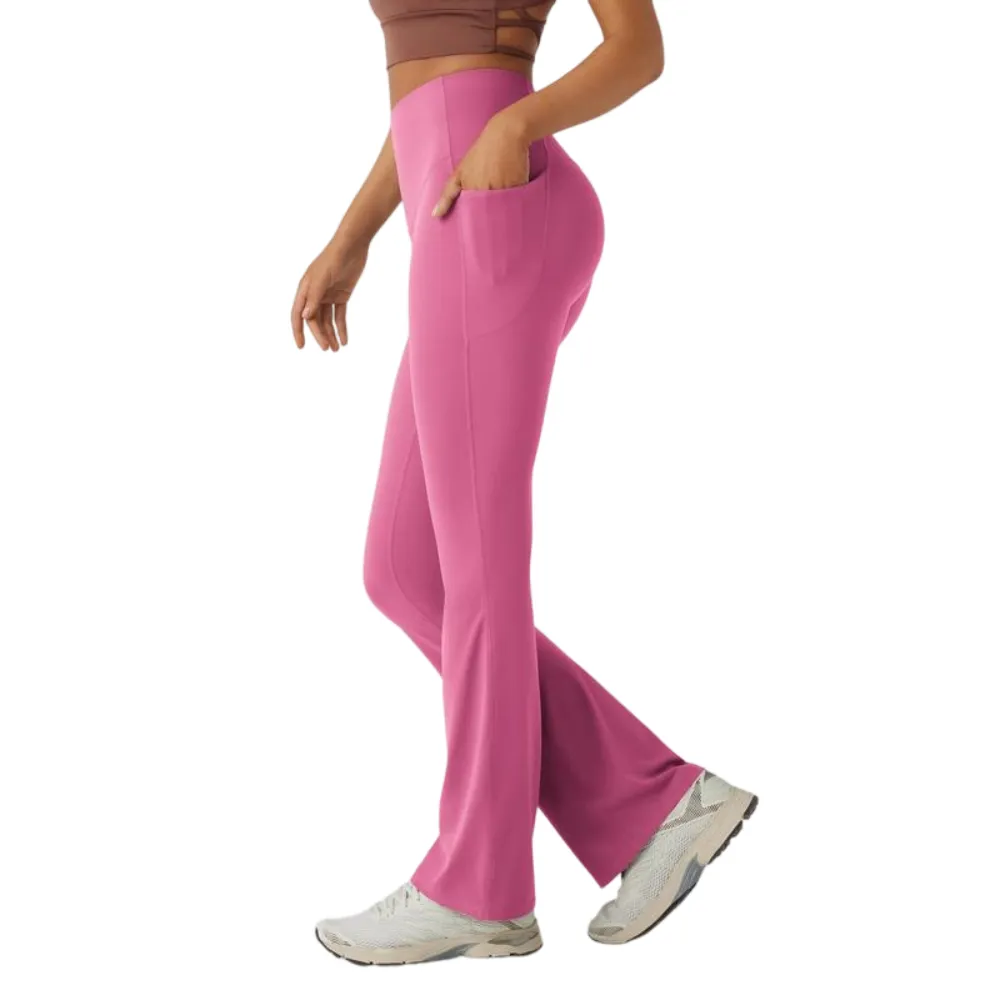 UltraSculpt High Waisted Tummy Control Pocket Shaping Yoga Bootcut Leggings
