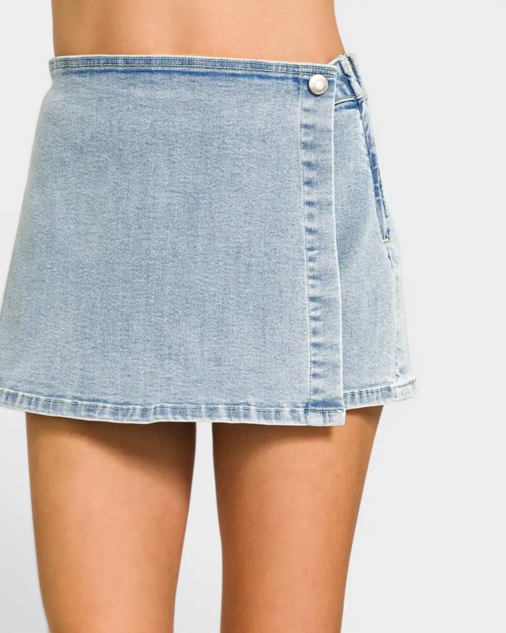 Denim Wrap Skort