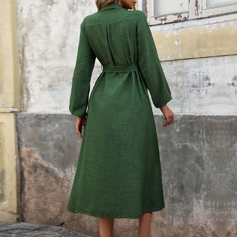 Women's Shirt Pleated Dress