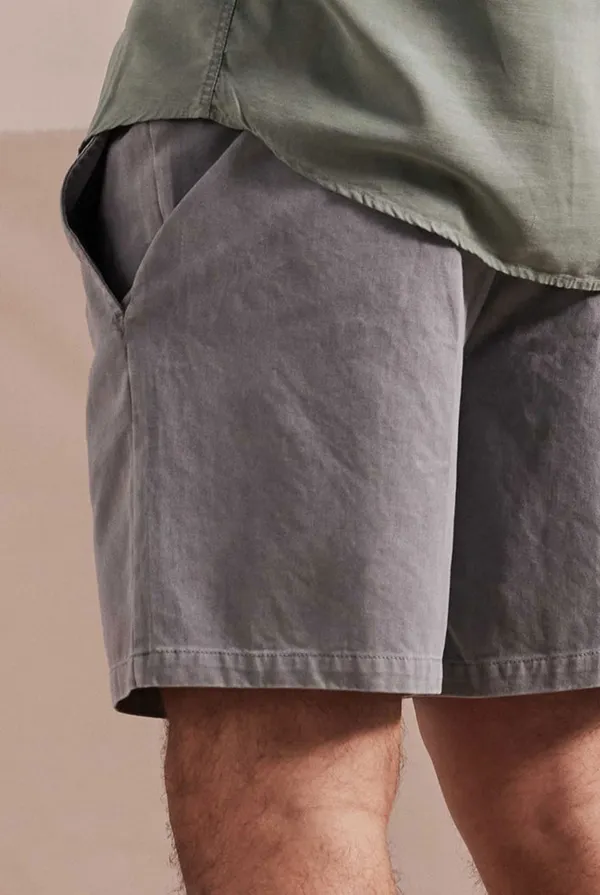 Gray Garment Dyed Shorts
