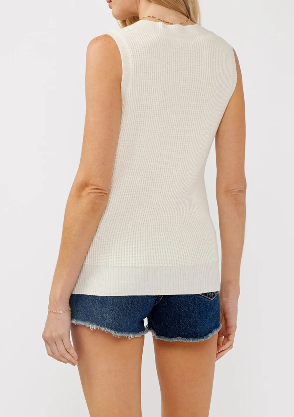 Waffle Knit V-Neck Tank
