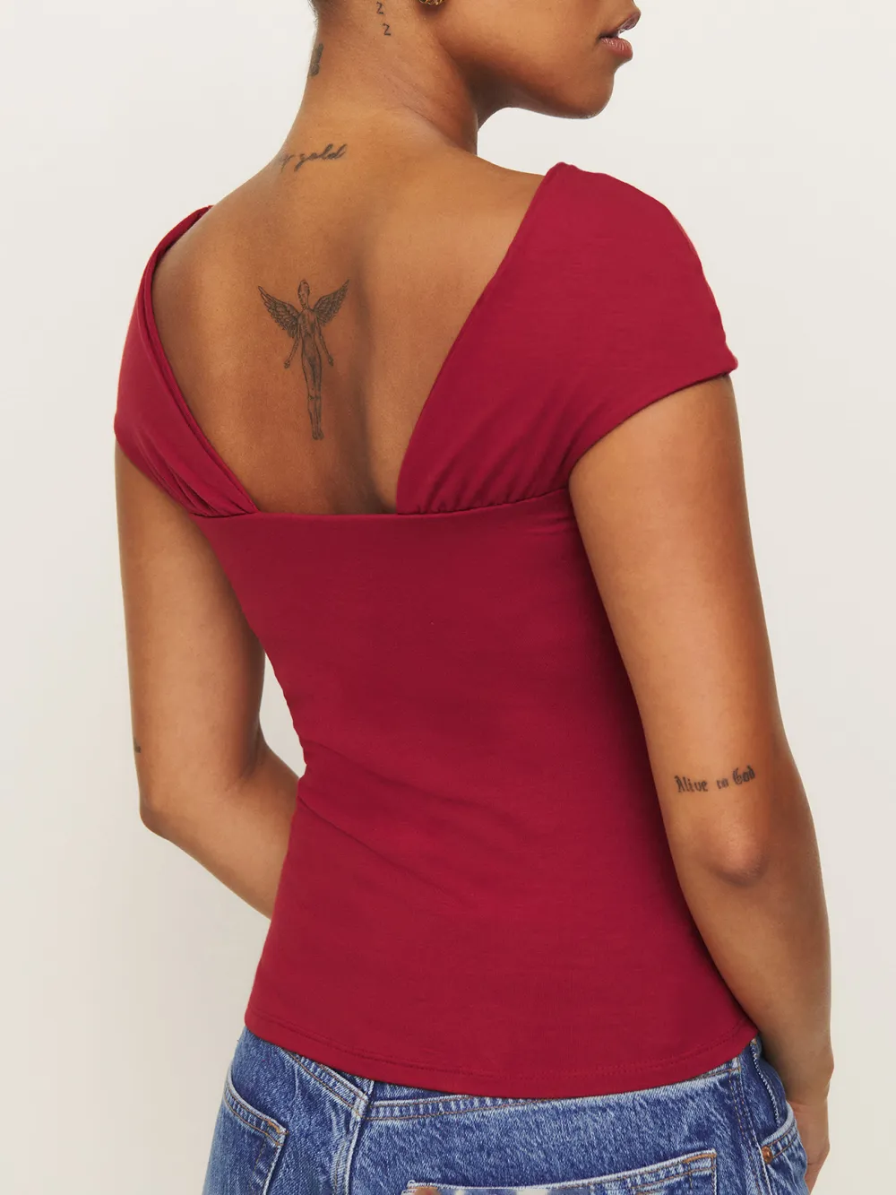 Asymmetric Cutout Ruched Crop Top