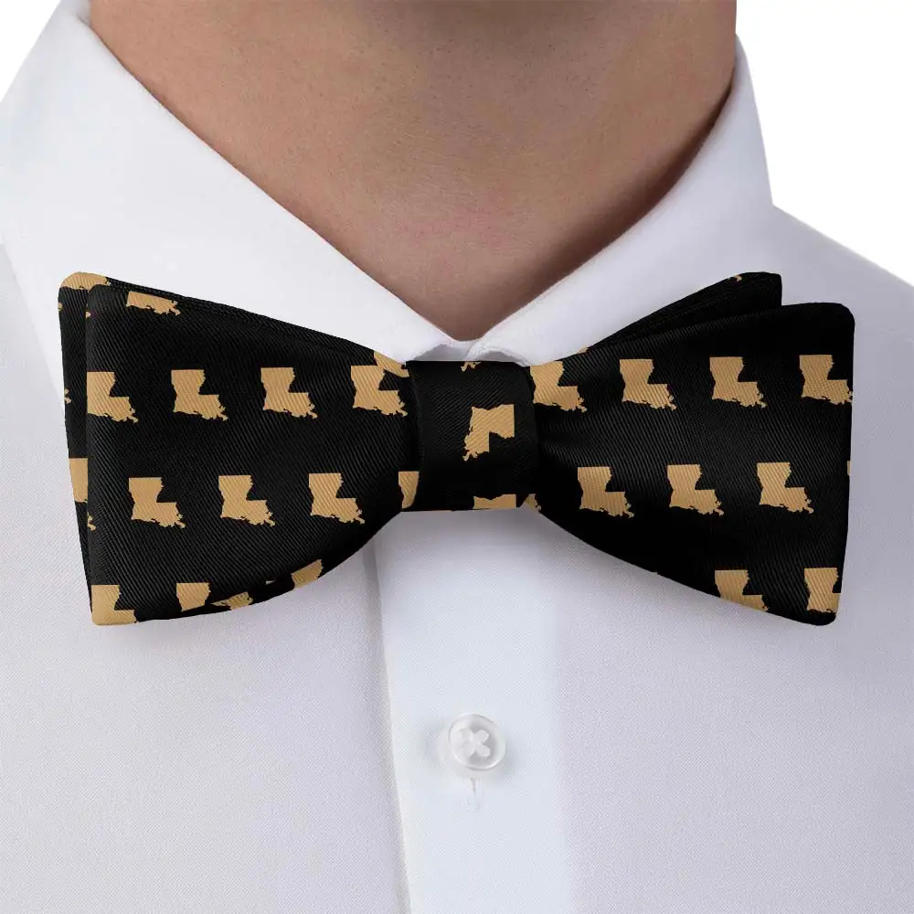 Tasteful Outline Motif Bow Tie