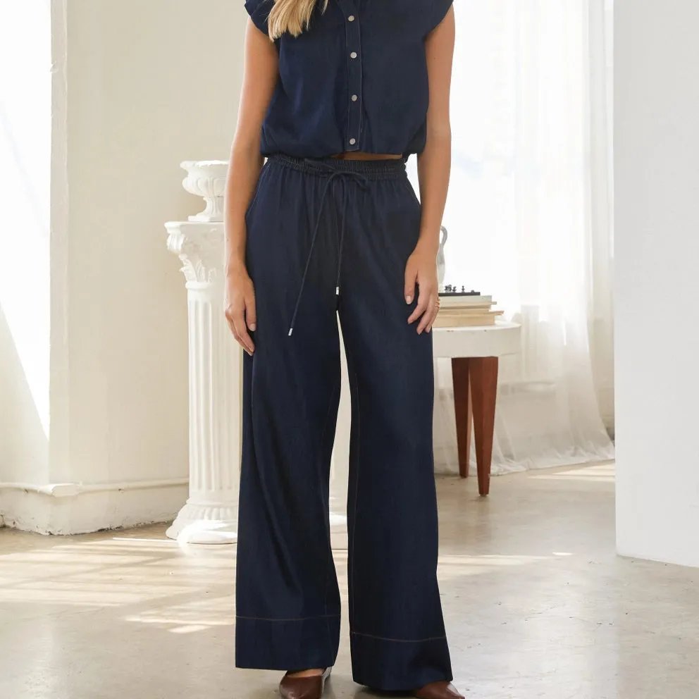 Stitched Drawstring Pants