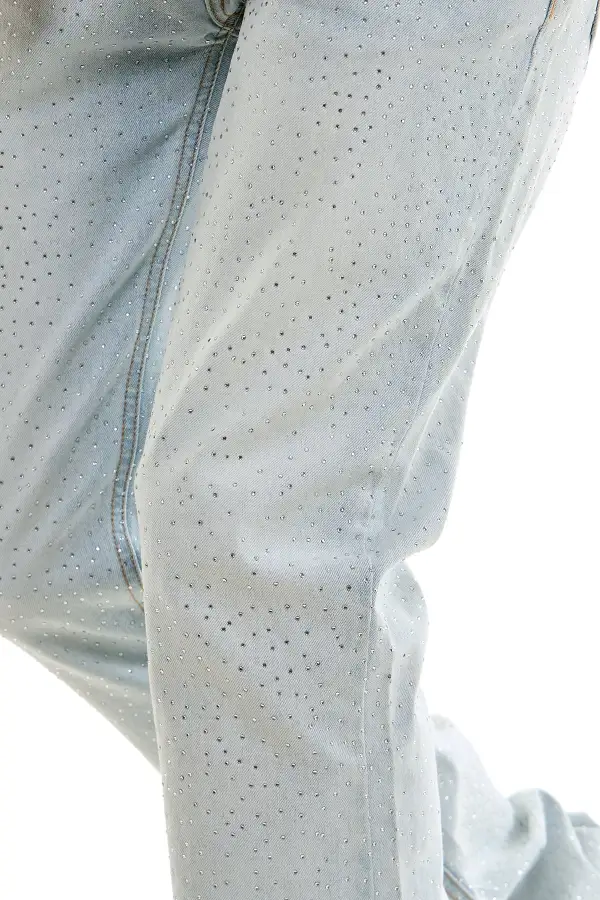 Men's Embellished Flare Skinny Jeans