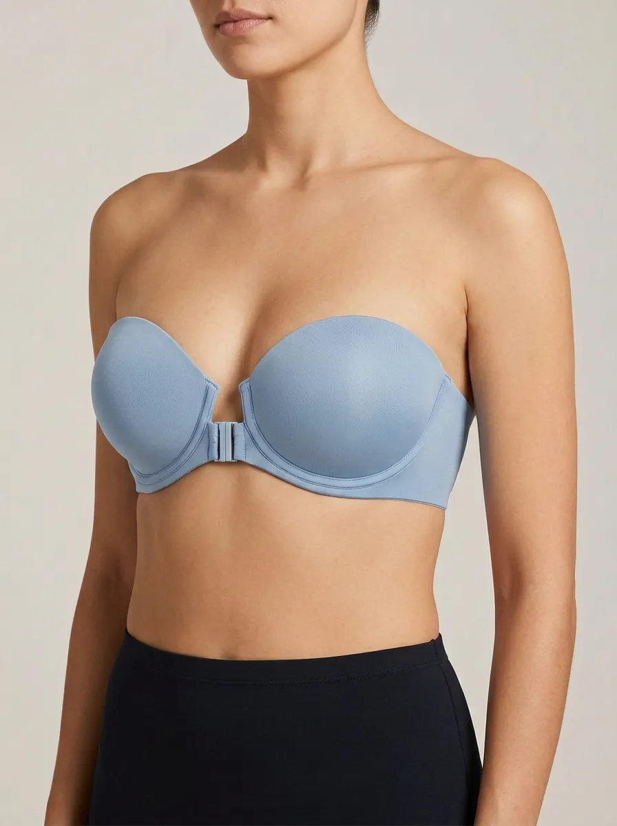 Women's Clean-Line Front-Closure Strapless Bra