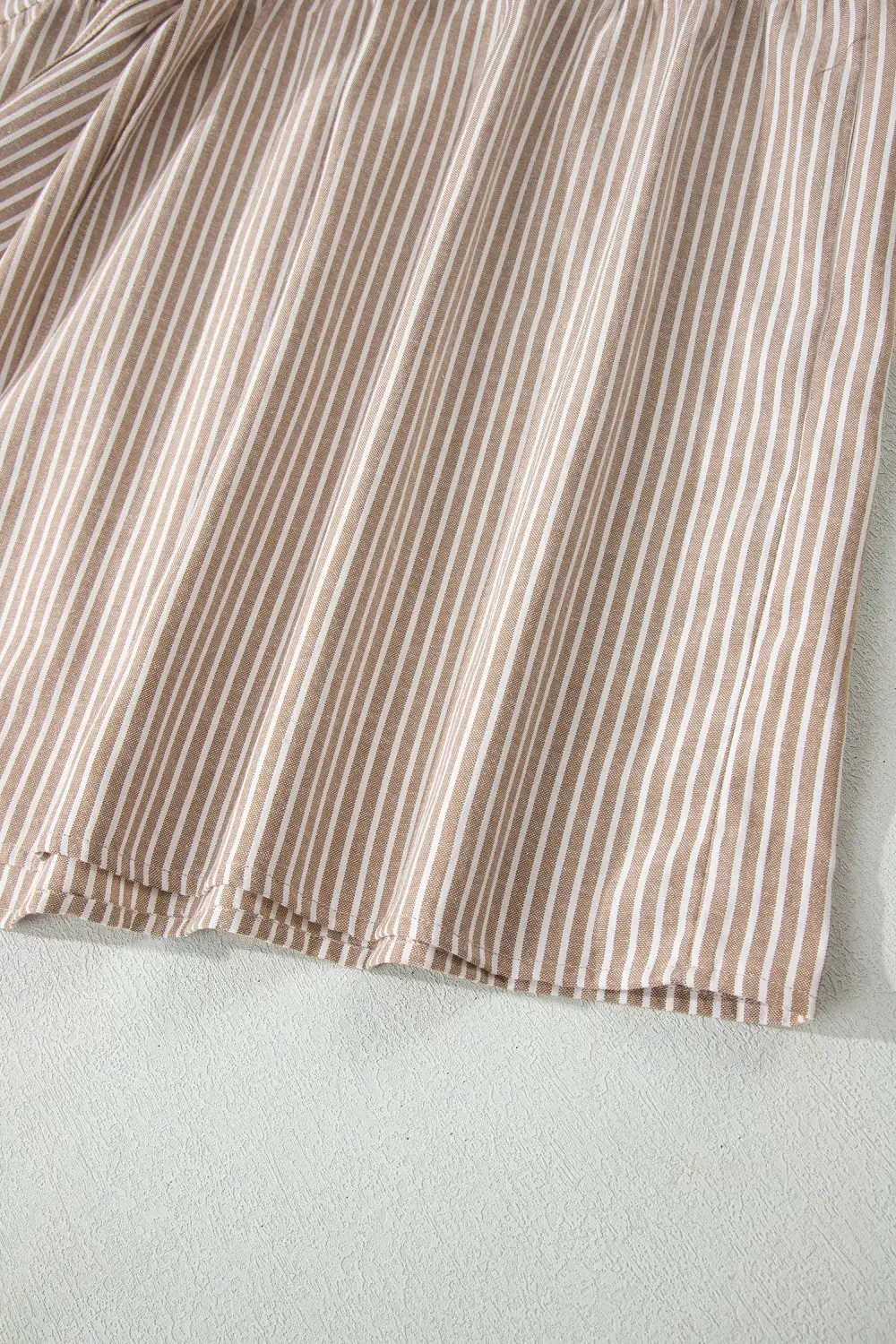 Striped Button Front Slit Maxi Dress