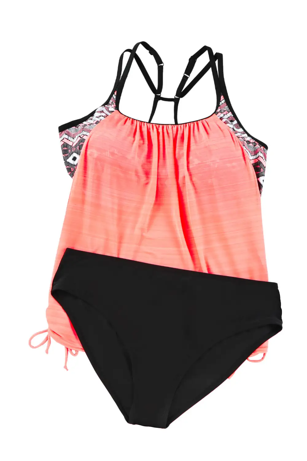 Leopard Printed Lined Tankini Swim Set
