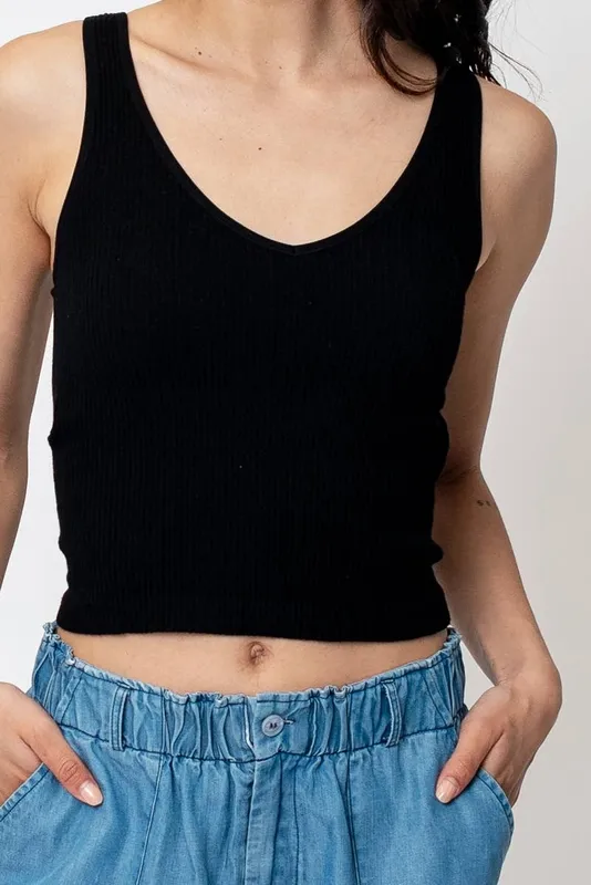 Black Padded Bra Tank