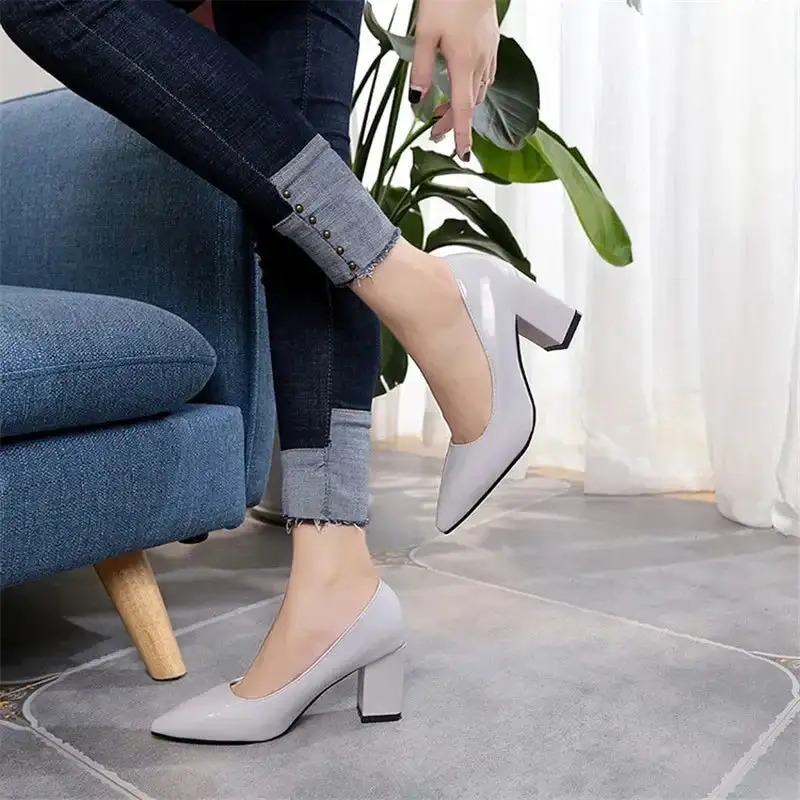 Patent Leather Pointed-Toe Pumps
