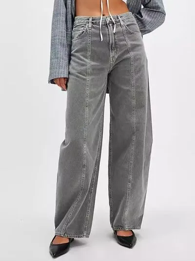 Natural Drape Flap Pocket Denim Jeans