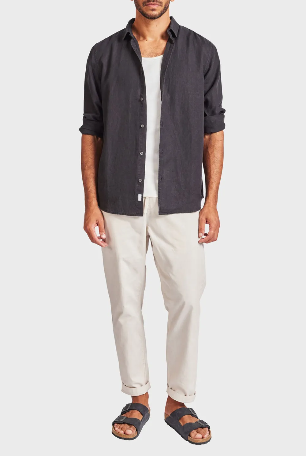 Mick Linen Shirt-Black