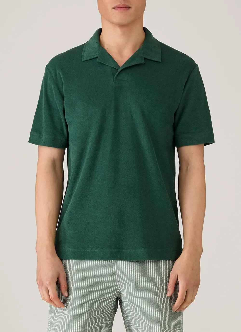 Clean Everyday Regular Fit Cotton Towelling Short Sleeve Polo Shirt