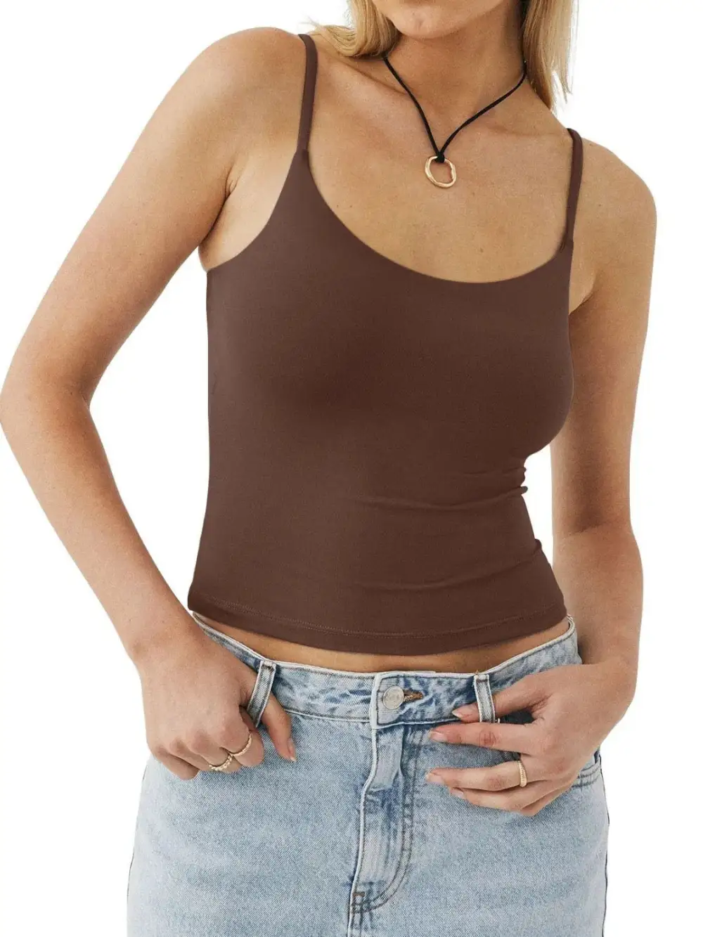 Scoop Neck Cami Polyester Blend