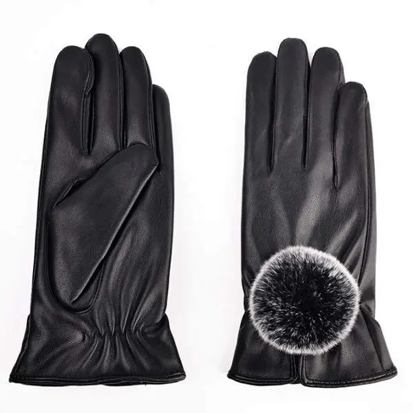 Women'S Fleece Thickened Thermal Touchscreen Gloves 11140247C