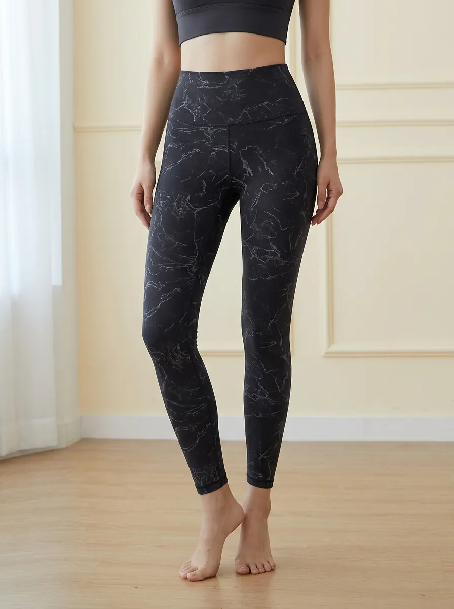 Women's Marble Pattern Print Leggings