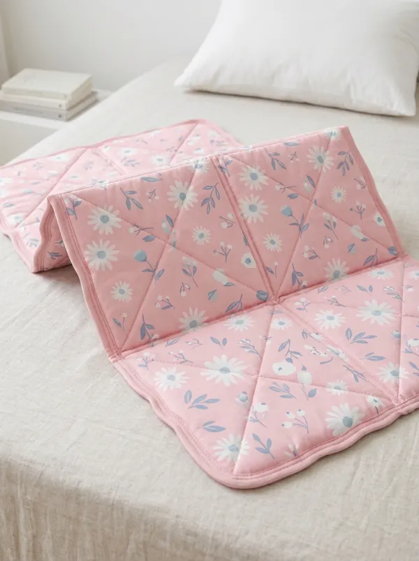 Floral Daisy Pattern Mint Green Pattern Cooling Mat