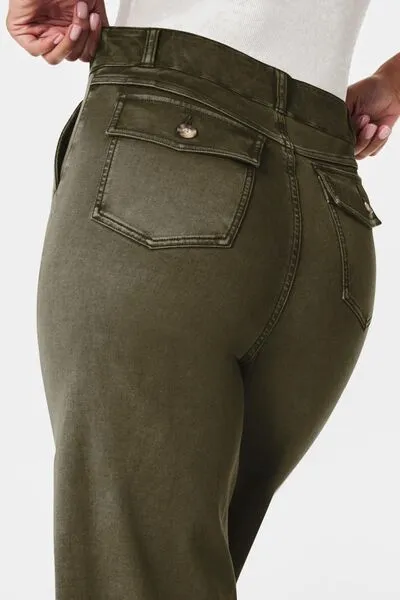 High Waist Pocket Denim Jeans