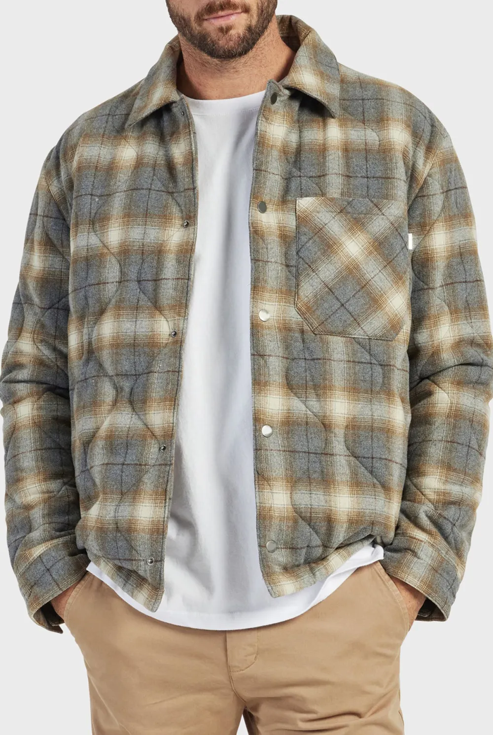 Plymouth Quilted Jacket-Titanium grey